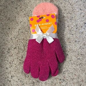 New pop arazzi exfoliating bath & shower gloves